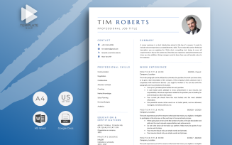 Modern Resume Template Tim Roberts