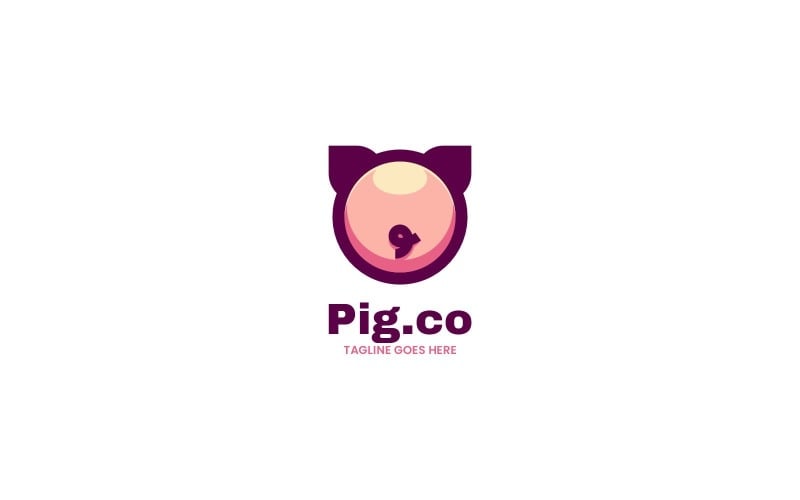 Pig Simple Mascot Logo Design Logo Template