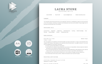 Professional Resume Template Laura Stone