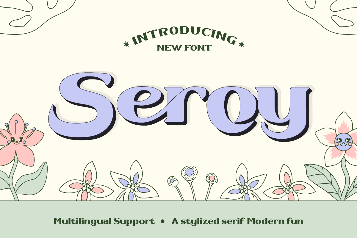 Seroy - A stylized serif Modern fun