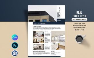 Real Estate Company Promotional Flyer Design Template