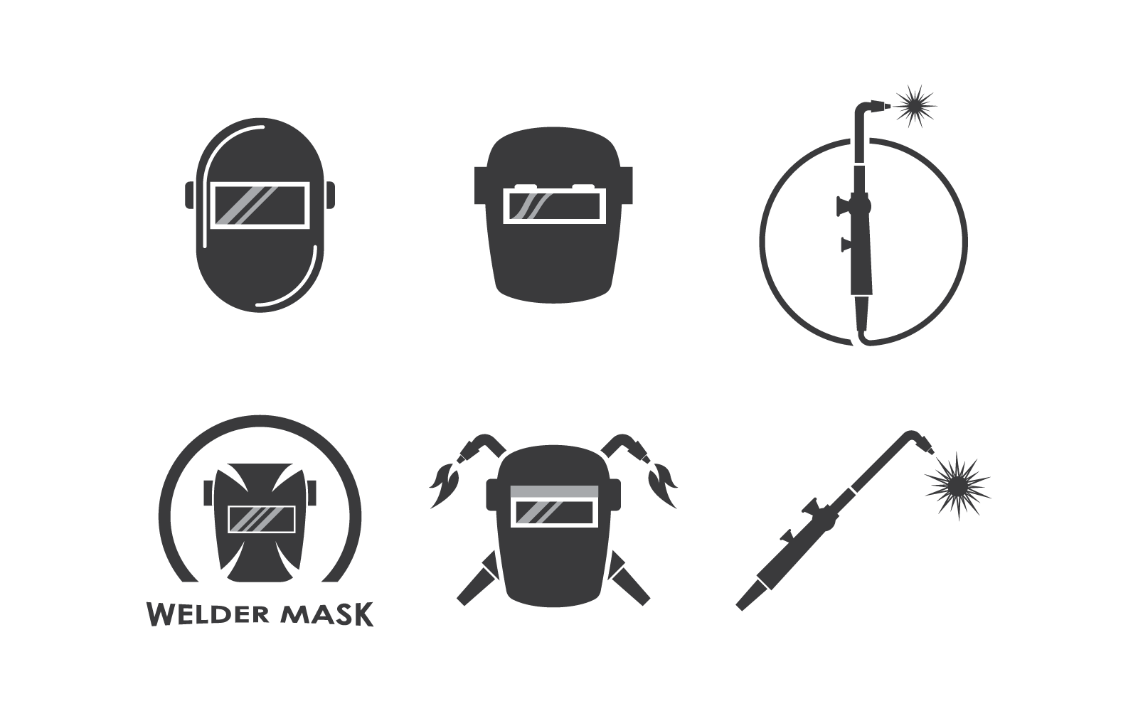 Set of Welding logo illustration vector flat design template