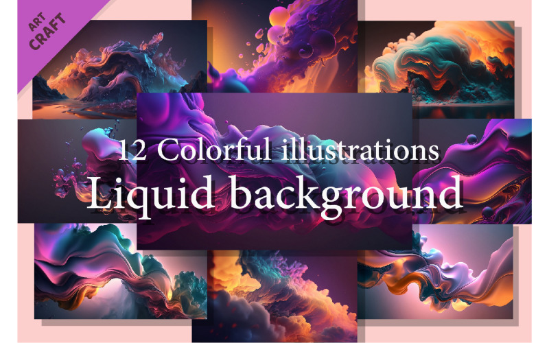 Liquid background. Illustration. Background