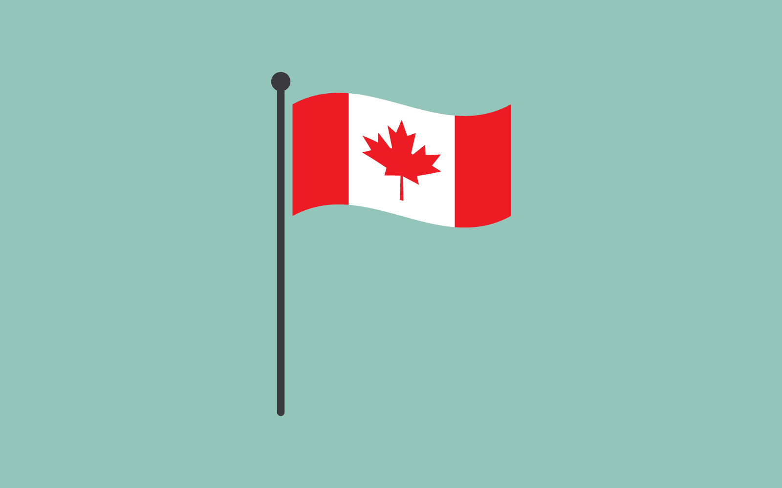 Flaga Kanady Płaska konstrukcja wektor szablon