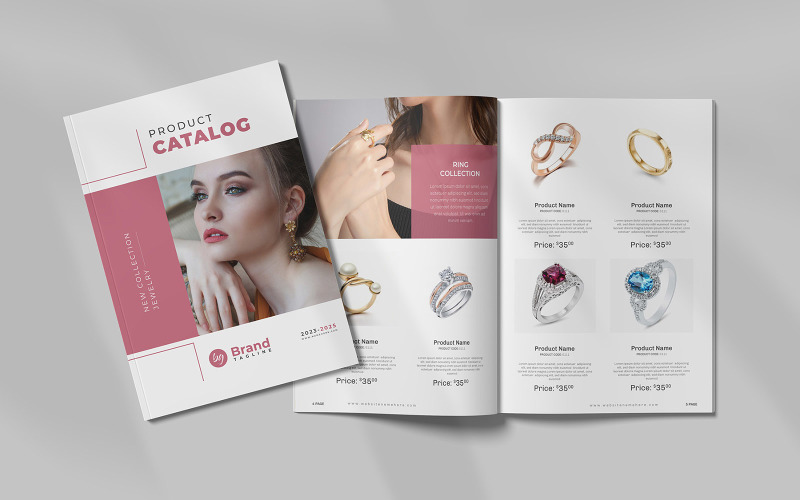 Jewelry and Accessories Catalog and Jewelry and Accessories Catalog Brochure Magazine Template