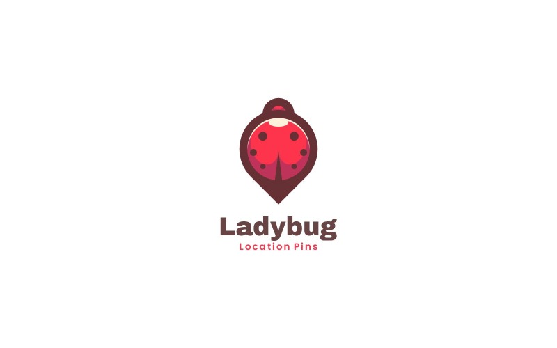 Ladybug Simple Mascot Logo Style Logo Template