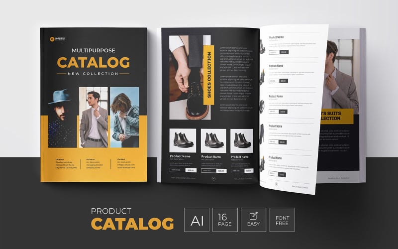 Product catalogue template or Catalog design Magazine Template