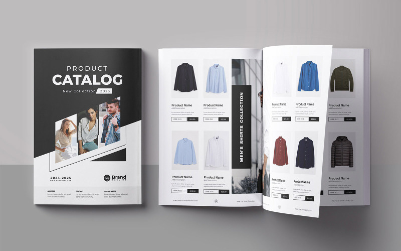 Product catalogue template or Catalog layout design Magazine Template