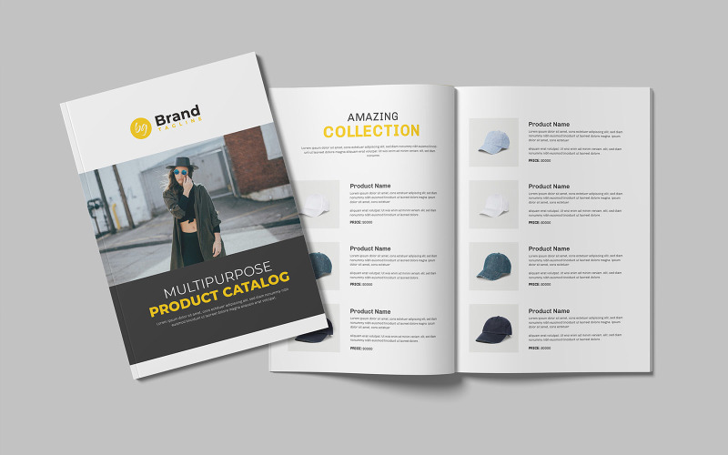 Product catalogue template or Catalog layout template design Magazine Template