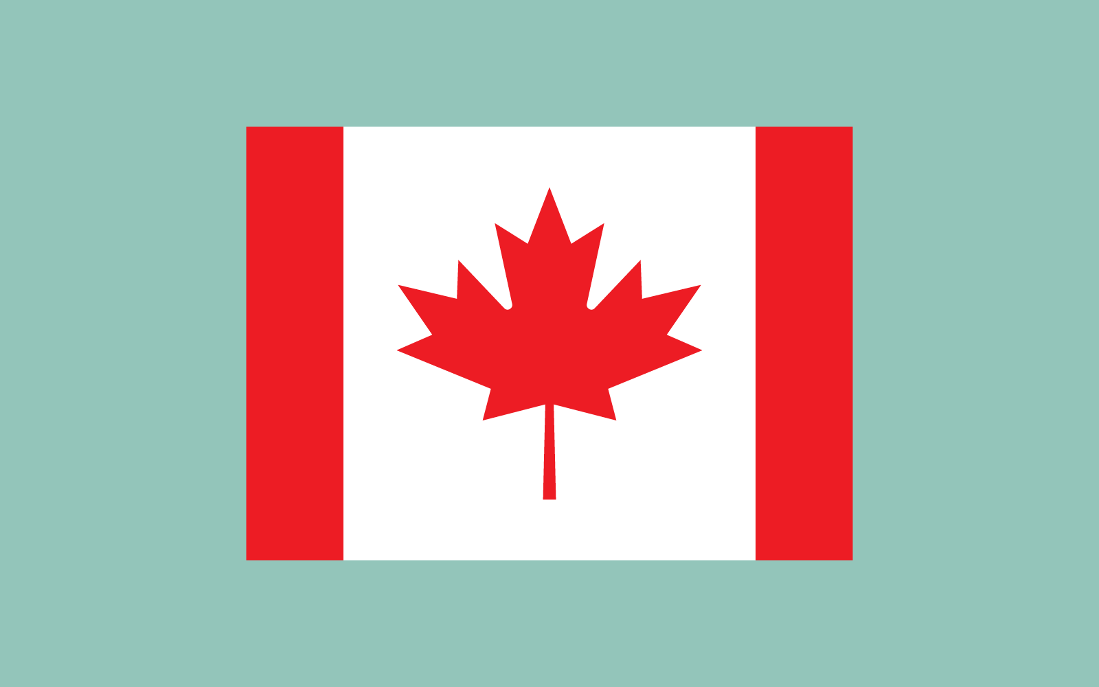 Vetor de design plano de bandeira do Canadá