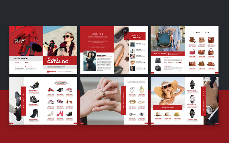 Clothing Product Catalog or Fashion Catalog and Brochure Magazine Template