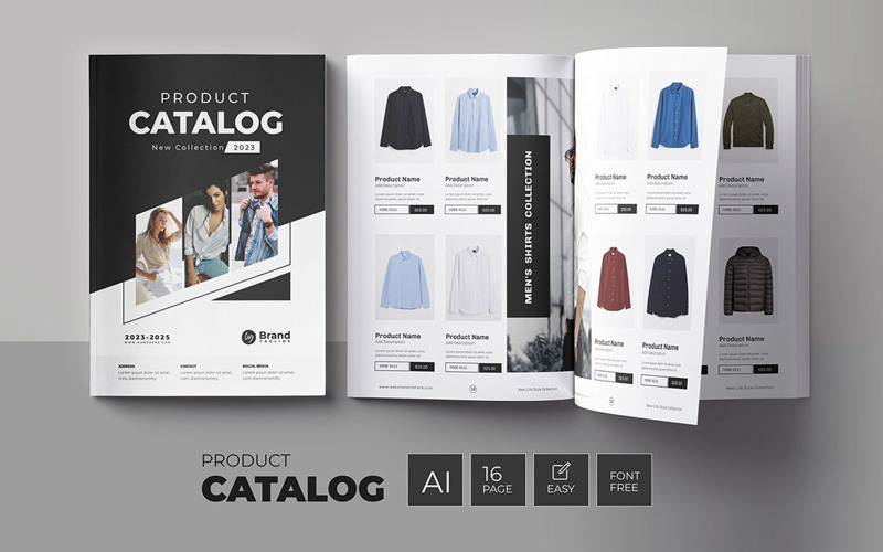 Clothing Product Catalog or Fashion Product Catalog Magazine Template