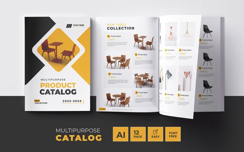 Furniture Catalog Layout Design Magazine Template