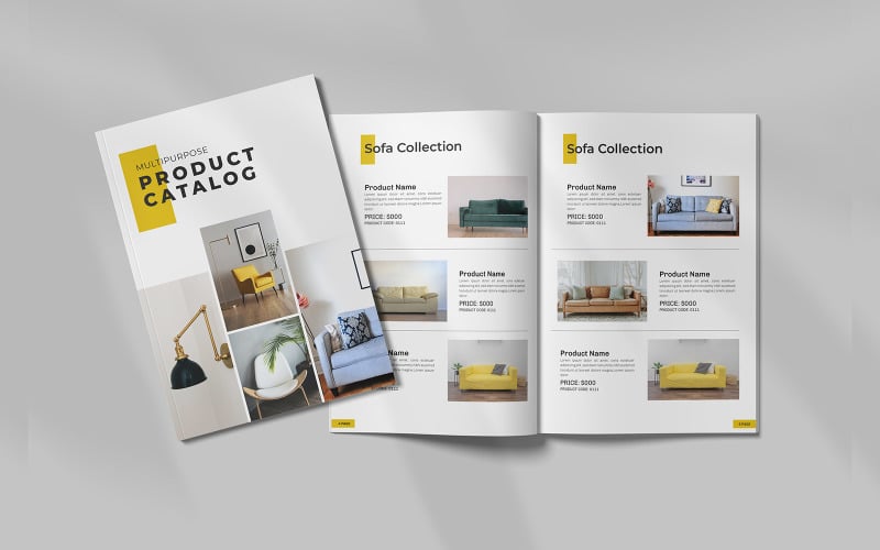 Furniture Catalog Layout template Magazine Template