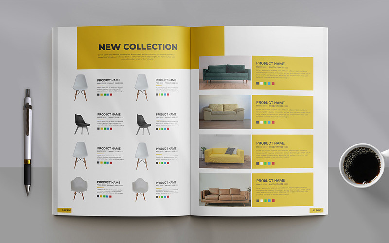 Furniture Catalog or Product catalog template Magazine Template