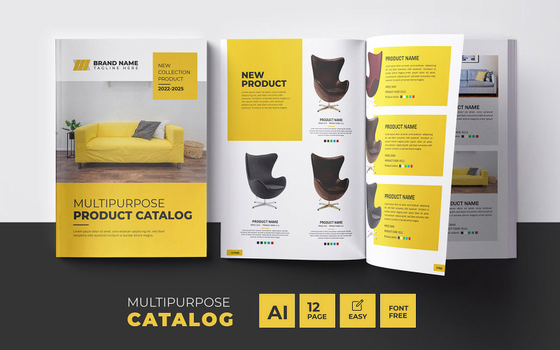 Multipurpose catalog or Furniture catalog design Magazine Template