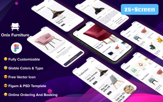 Onix - Furniture & Home Decor Shop App UI Mobile Kit