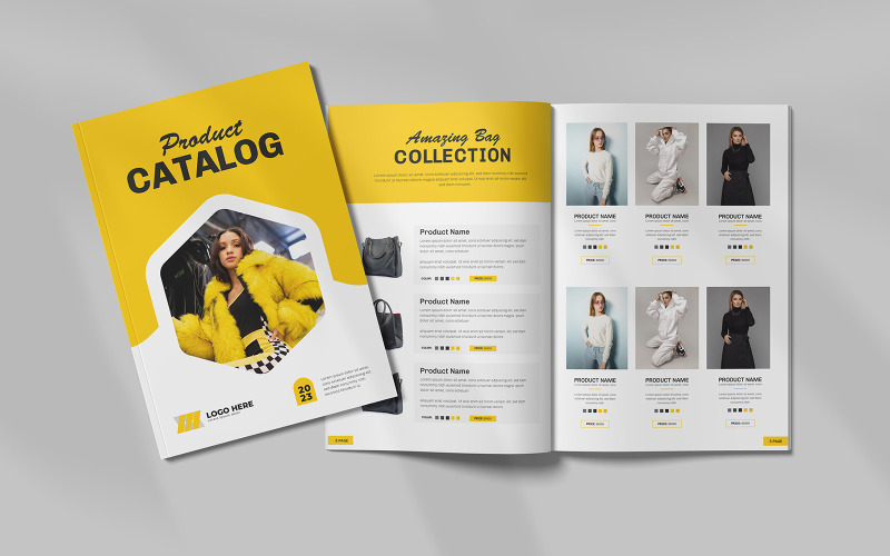 Product catalogue design or Catalog layout design Magazine Template