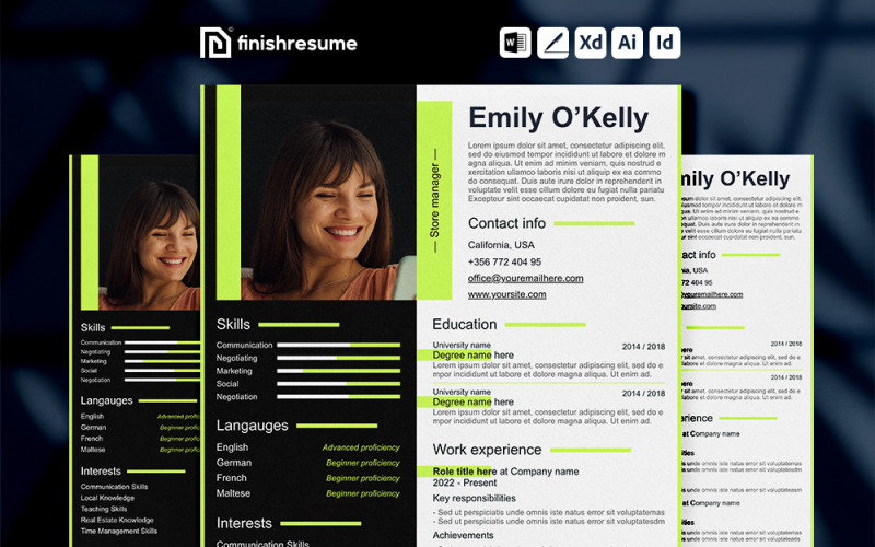 Sales manager resume template | Finish Resume Resume Template