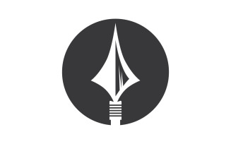 Spear logo for element design design vector v18