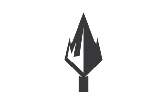 Spear logo for element design design vector v1