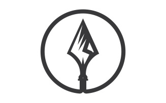 Spear logo for element design design vector v24