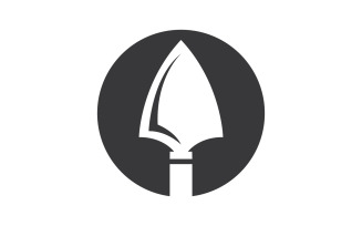 Spear logo for element design design vector v26