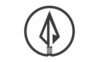 Spear logo for element design design vector v33