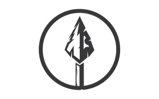 Spear logo for element design design vector v35