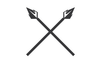 Spear logo for element design design vector v41