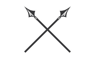Spear logo for element design design vector v42