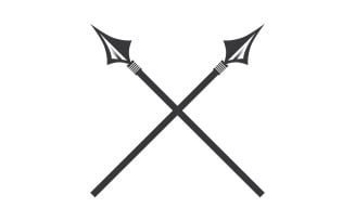 Spear logo for element design design vector v42