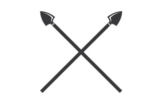 Spear logo for element design design vector v44