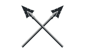 Spear logo for element design design vector v45