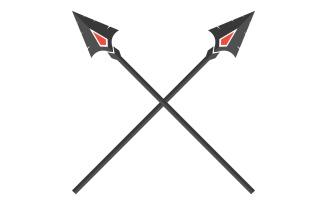 Spear logo for element design design vector v46