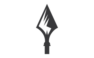 Spear logo for element design design vector v8