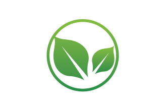 Eco leaf green nature tree element logo vector v28