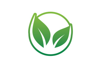 Eco leaf green nature tree element logo vector v30