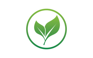 Eco leaf green nature tree element logo vector v33
