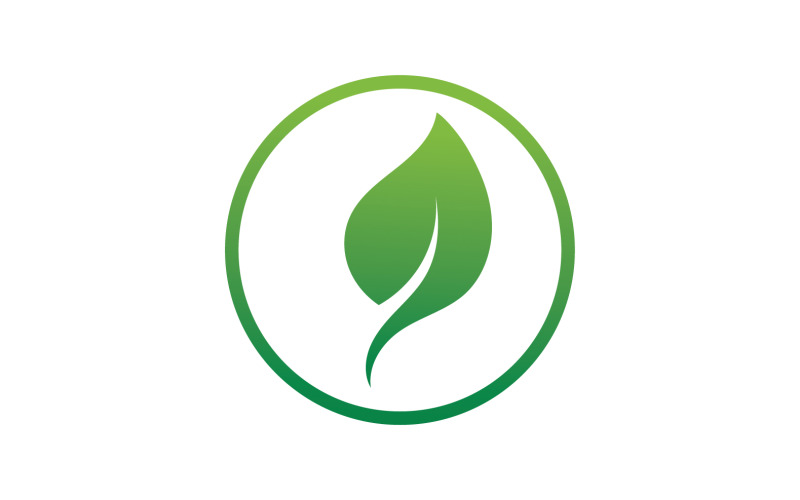 Eco leaf green nature tree element logo vector v34 Logo Template