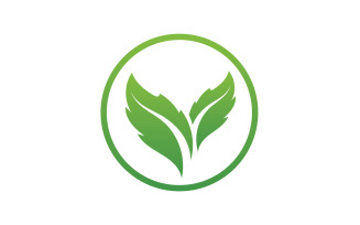 Eco leaf green nature tree element logo vector v36