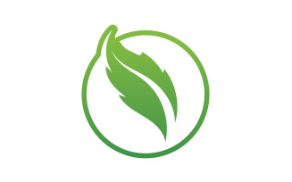 Eco leaf green nature tree element logo vector v37