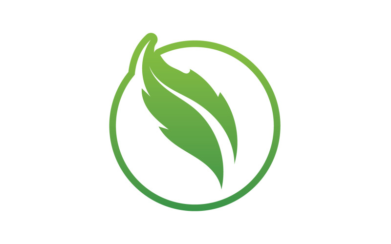 Eco leaf green nature tree element logo vector v37 Logo Template