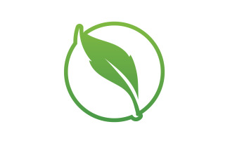 Eco leaf green nature tree element logo vector v38