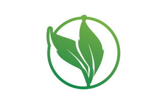 Eco leaf green nature tree element logo vector v39