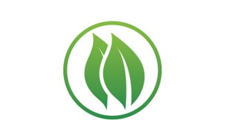 Eco leaf green nature tree element logo vector v40