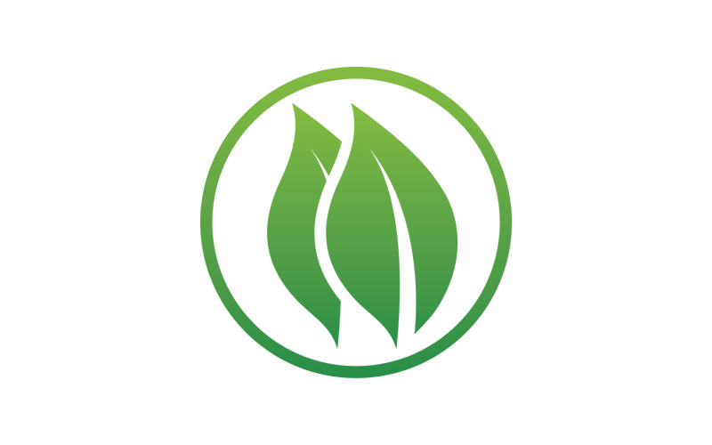 Eco leaf green nature tree element logo vector v40 Logo Template
