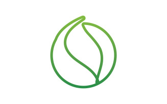 Eco leaf green nature tree element logo vector v41