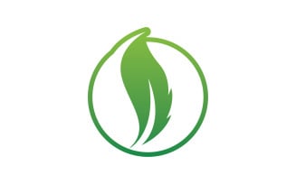 Eco leaf green nature tree element logo vector v43