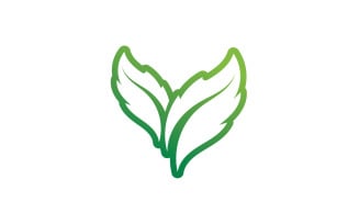 Eco leaf green nature tree element logo vector v44